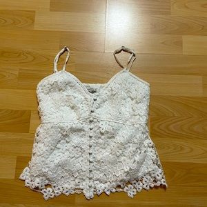 Abercrombie and Fitch Lace Peplum Cami